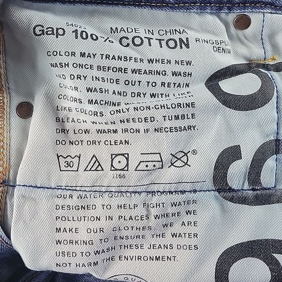 Men's Gap Straight Leg Blue Denim Jeans 33x32 - Picture 5 of 6